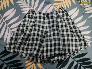 Checked Skort (Skirt With Attached Shorts)