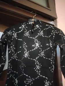 Elegant Black Print Dress