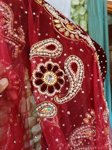 Maroon Bridal Heavy Work Lehenga
