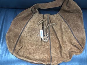Leather Brown Hobo Bag Large