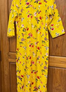 Floral Yellow Kurti