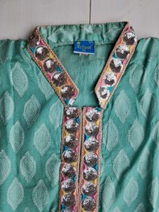 Sequins Work Kurti Set