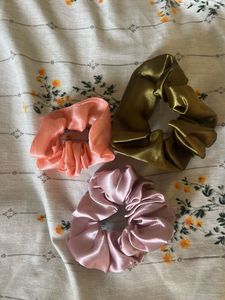 Satin Scrunchie Trio