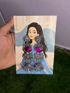 Oxidized Jhumka Earrings