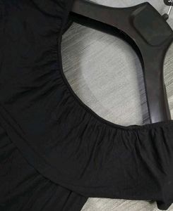 Zara Dupe Black Off shoulder Top