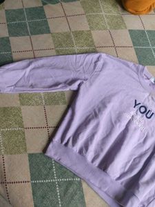 Lilac Embroidered Sweatshirt