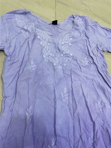 Long Chikankari Kurti