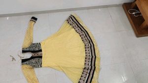 Yellow Color Anarkali