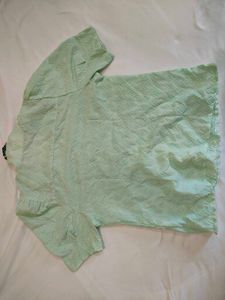 Mint Green Puff Sleeve Top (Size S/M)