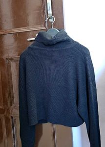 Last Deal H&amp;M UNUSED Polo Neck Jumper Crop