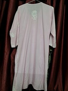 Rose Pink Chikankari Kurti