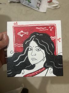 Bengali art- black, White, Red