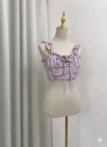 Cute Lavender Crop Top