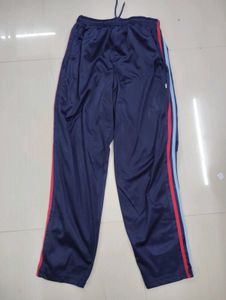 Navy Track Pants with Striped Detail