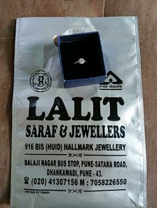 New Silver Ring With Packaging