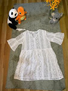 Combo Offer 🚨🚨 White Dress + Denim Shorts
