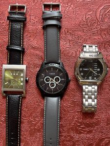 2 Timex Multifunction And 1 Fastrack Watch Combo