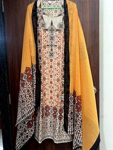 BIBA Printed Kurta & Dupatta