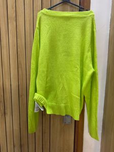 new oversized Neon Green H&amp;M sweater (b1g1)