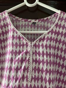 Purple Patterned Tunic