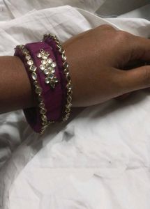 Elegant Handmade Purple Bangles