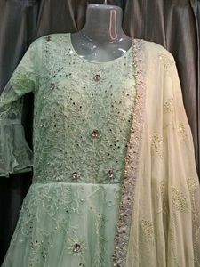 party wear heavy gown