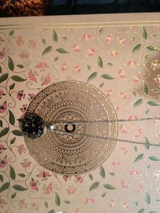 Unique Black &amp; Gold Resin Pendant