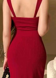Elegant Red Bodycon Dress
