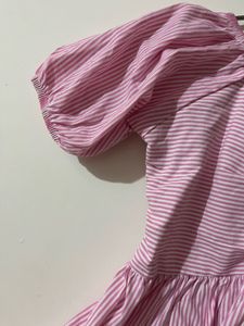 Striped Pink Peplum Top