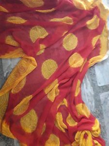 Elegant Red &amp; Yellow Saree