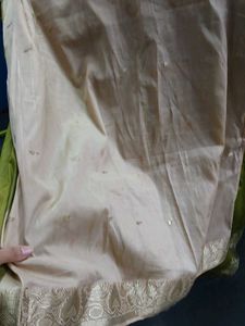 Beautiful Banarasi Silk, Olive Green Color Saree