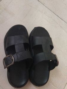 Black Heels Slippers Size -37