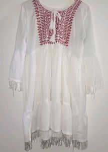 Boho White Dress