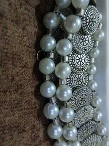 White Pearl Oxidized Necklace