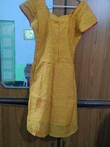 Yellow Embroidered Kurta