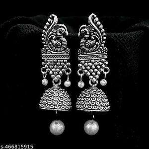 Silver Jhumka Earrings
