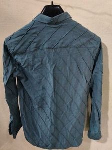 Sea Green Striped Casual Shirt