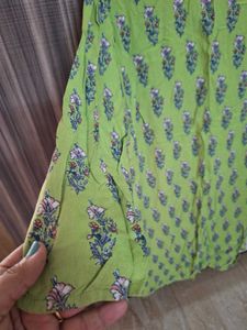 Green Printed Kurta