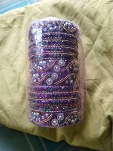 Heavy Look Purple Bangles Set for Wedding &amp; Party