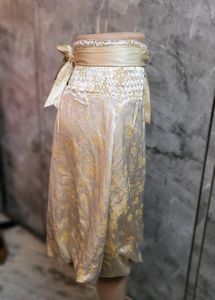 Beige Printed Skirt