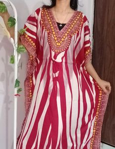 Classy Look Red Kaftan