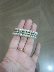 Pearl And Rhinestone Bracelet