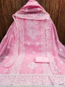 Unstitched Pink Salwar Suit
