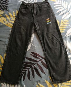 High Waist Charcoal Woman Jeans