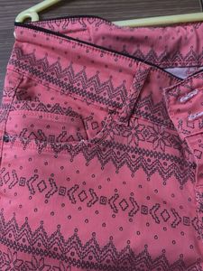 Zola Coral Printed Skinny Jeans