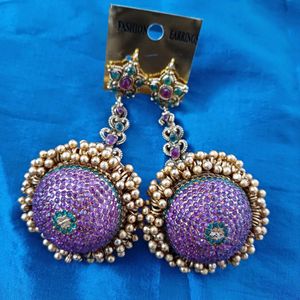 Bridal Jhumka Fine Stone Work