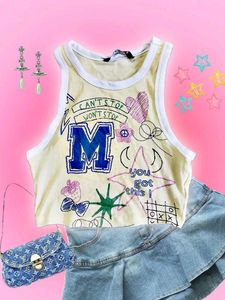 SALE ALL AT ₹350❗️Y2k Kidcore Cropped Tank 🌸
