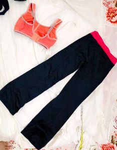 Black Track Pants With Sports Bra
