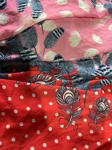Women Long Floral Pink Skirt