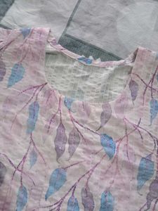 Short Floral Print Kurta